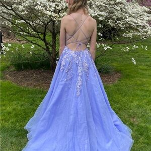 Ellie Wilde Lavender Prom Dress
